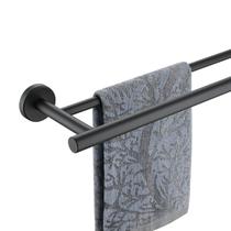 Barra de toalha JQK Black 304 em aço inoxidável 49 cm para montagem na parede