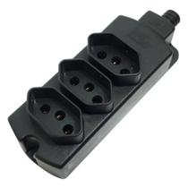 Barra de Tomada Régua Múltipla Tripla Para Extensão 20a Preta TMU3-320 Barra de Tomada Régua Múltipla Tripla Para Extensão 20a Preta TMU3-320