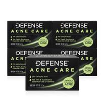 Barra de tratamento para acne Soap Defense 125 ml com 2% de ácido salicílico, pacote com 5 Barra de tratamento para acne Soap Defense 125 ml com 2% de ácido salicílico, pacote com 5