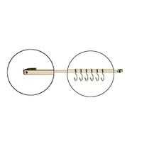 Barra de utensilios cozinha 45cm 6 Ganchos Dourada Future 2411DD
