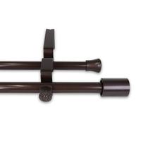 Barra Doble para Cortinas Casafoyer Bertha 1.6 cm 70-120 cm - Color Cacao