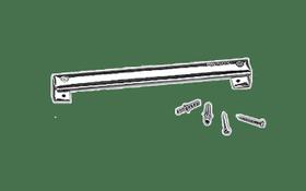 Barra Em Aço Inox Brinox Top Pratic 80 cm Barra Em Aço Inox Brinox Top Pratic 80 cm
