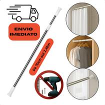 Barra extendora Tubo Extensor Suporte Cortina Banheiro Box De 70cm A 1,20m