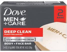 Barra facial e corporal Soap Dove Deep Clean para homens 2 x 120 ml