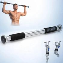 Barra Fixa De Porta Para Exercícios Ajustável 63 A 99 Cm Cor Prateado