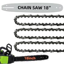 Barra guia de motosserra e correntes de 18 polegadas e 62 elos de acionamento Barra guia de motosserra e correntes de 18 polegadas e 62 elos de acionamento