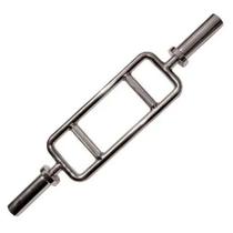 Barra h olímpica cromada maciça para musculação 80cm - rae fitness