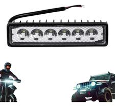 Barra Led Farol Auxiliar 18w Moto Carro Trilha Off Road Barra Led Farol Auxiliar 18w Moto Carro Trilha Off Road