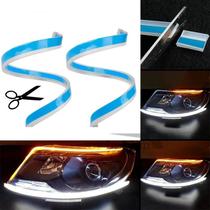 Barra Led Flexível Drl Sequencial Branco + Âmbar Barra Led Flexível Drl Sequencial Branco + Âmbar