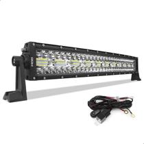 Barra LED Mod LEDs 390W 6500K Lente 8D Foco Spot e Flood 22 Polegadas em Curva + Chicote