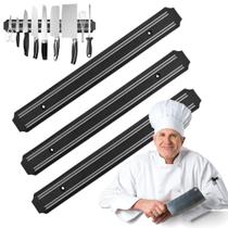 Barra Magnética 33cm 3 Unidades Organizador Para Facas Ferramentas Multiuso Barra Magnética 33cm 3 Unidades Organizador Para Facas Ferramentas Multiuso