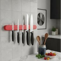 Barra Magnética Para Facas Utensílios Decorada Fixação 3M Diversas Cores