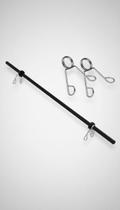 Barra Musculação Body Pump 120cm Preta c/ Presilhas Barra Musculação Body Pump 120cm Preta c/ Presilhas