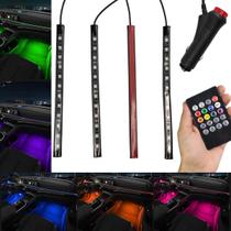 Barra Neon Led Cob 8 Cores RGB Carro Moto Caminhao Musica Controle Som Painel Decoraçao Automotiva