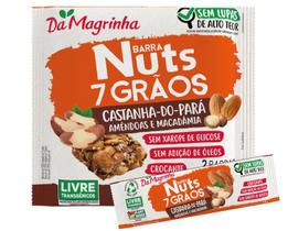 Barra Nuts 100% Integral Da Magrinha Castanha-do-Pará, Amêndoas e Macadâmia contendo 2 barras de 15g cada