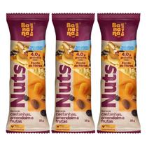 Barra Nuts Frutas Zero Açúcar 25g Banana Brasil Kit 3 Saudável Sem Glúten Natural Premium Barra Nuts Frutas Zero Açúcar 25g Banana Brasil Kit 3 Saudável Sem Glúten Natural Premium