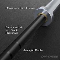 Barra Olímpica Feminina 201cm - Hard Chrome/Black Zinc Barra Olímpica Feminina 201cm - Hard Chrome/Black Zinc
