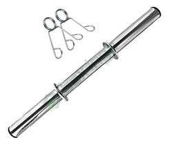 Barra Para Halteres Oca Com Presilhas 40Cm Barra Para Halteres Oca Com Presilhas 40Cm