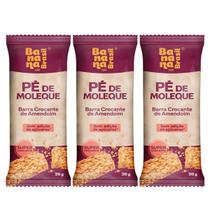 Barra Pé De Moleque Zero Açúcar 20g Banana Brasil Kit 3 Snack Saudável A Natural Premium