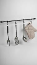 Barra Pendurar Utensílios Cozinha 60cm 4 Ganchos Barra Pendurar Utensílios Cozinha 60cm 4 Ganchos