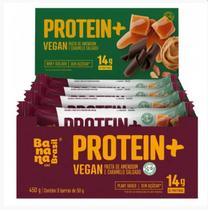 Barra Protein + Vegana Amendoim e Caramelo DP 9X50g - Banana Brasil