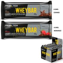 Barra proteina whey bar 12un 40g sabores sortidos probiotica