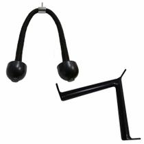 Barra Puxador V + Puxador Corda Triceps Kit Profissional Academia