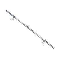 Barra Reta 2,20m Cromada Maciça Recartilhada Com Presilhas