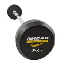 Barra Reta Montada 25 KG AS3009 Ahead Sports Preto e Amarelo Barra Reta Montada 25 KG AS3009 Ahead Sports Preto e Amarelo