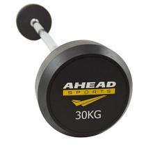 Barra Reta Montada 30 KG AS3009 Ahead Sports Preto e Amarelo