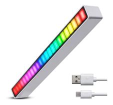 Barra Rítmica Led Rgb Decoração Gamer Pc Tv Som Automotivo Barra Rítmica Led Rgb Decoração Gamer Pc Tv Som Automotivo