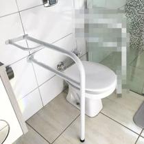 Barra Segurança Lateral Apoio C Pé Banheiro Deficiente Idoso - Moveraço