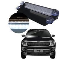 Barra sinalizadora giroflex de led com suporte de fixacao 10 a 80v 18w branco