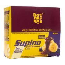 Barra Supino Frutas Zero Banana E Açaí 20x24g Banana Brasil