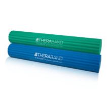 Barra terapêutica de cotovelo de tênis Theraband FlexBar, pacote com 2 unidades, verde/azul