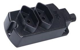 Barra Tomada Margirius 2 Tomadas 3 Pinos 10A Preto Barra Tomada Margirius 2 Tomadas 3 Pinos 10A Preto