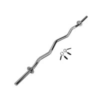 Barra W p/ Anilhas Lion Dymeck 120cm Cromada Ergonômica