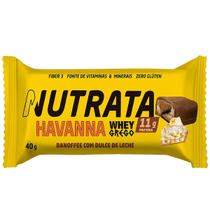 Barra Whey Grego Havanna - 1 Unidade 40g Banoffee com Dulce de Leche - Nutrata - Barra Whey Grego Havanna - 1 Unidade 40g Banoffee com Dulce de Leche - Nutrata -