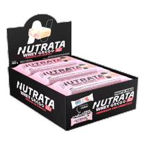 Barra Whey Grego - Sabor Morango com Chantilly - 12 Unidades de 40g - Nutrata