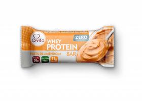 Barra Whey Protein Pasta de Amendoim Zero 36g display - Qvita