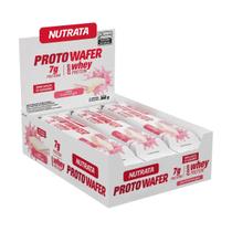 Barra whey proto wafer sabor morango dispay c/ 12un 30g