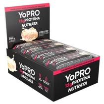 Barra yopro morango com chocolate branco display c/12un 55g nutrata