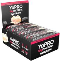 Barra YoPRO Sabor Morango C/ Chocolate Branco 12 Barras 40g