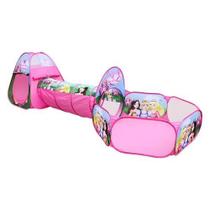 Barraca 3 em 1 Infantil Dobrável Piquenique das Princesas 3x1 Toca Tunel Piscina para Bolinhas DM Toys DMT5880 Barraca 3 em 1 Infantil Dobrável Piquenique das Princesas 3x1 Toca Tunel Piscina para Bolinhas DM Toys DMT5880