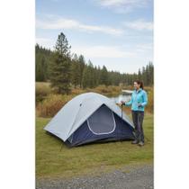 Barraca 4 Pessoas Camping Impermeável Prata/Azul Barraca 4 Pessoas Camping Impermeável Prata/Azul