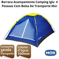 Barraca Acampamento Camping Iglu 4 Pessoas Com Bolsa De Transporte Mor