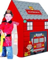 Barraca bombeiro colorida para meninos