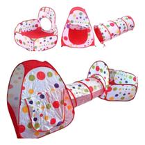 Barraca Cabana Toca Túnel Infantil 3x1 Piscina De Bolinhas Barraca Cabana Toca Túnel Infantil 3x1 Piscina De Bolinhas