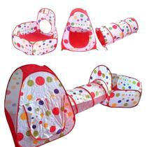 Barraca Cabana Toca Túnel Infantil 3X1 Piscina De Bolinhas Barraca Cabana Toca Túnel Infantil 3X1 Piscina De Bolinhas