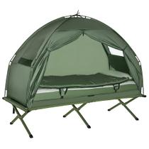 Barraca-cama de camping Outsunny conjunto dobrável 6 em 1